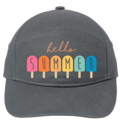 Hello Summer Ice Cream 7-Panel Snapback Hat