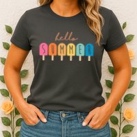 Hello Summer Ice Cream Womens T-Shirt