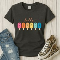 Hello Summer Ice Cream Womens T-Shirt