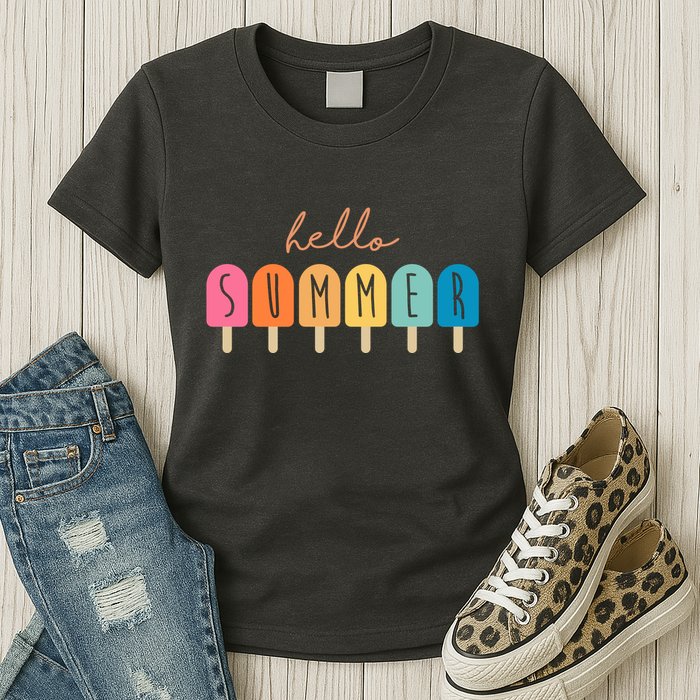 Hello Summer Ice Cream Womens T-Shirt