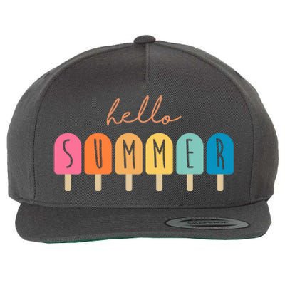 Hello Summer Ice Cream Wool Snapback Cap