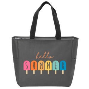 Hello Summer Ice Cream Zip Tote Bag