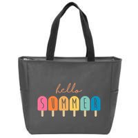 Hello Summer Ice Cream Zip Tote Bag