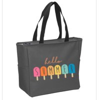 Hello Summer Ice Cream Zip Tote Bag