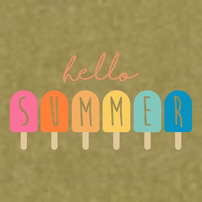 Hello Summer Ice Cream Garment-Dyed Women's Muscle Tee