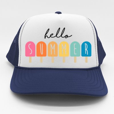 Hello Summer Ice Cream Trucker Hat