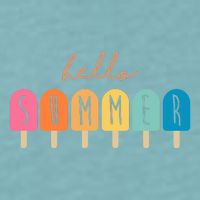 Hello Summer Ice Cream Sueded Cloud Jersey T-Shirt