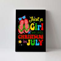 Hello Summer Just A Girl Who Loves Christmas In July Gift Canvas