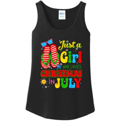 Hello Summer Just A Girl Who Loves Christmas In July Gift Ladies Essential Tank