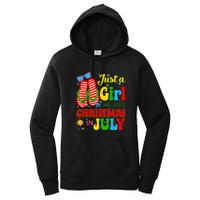 Hello Summer Just A Girl Who Loves Christmas In July Gift Women's Pullover Hoodie