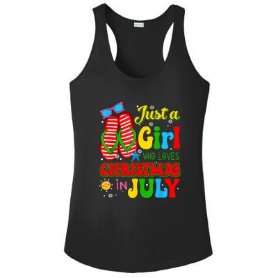 Hello Summer Just A Girl Who Loves Christmas In July Gift Ladies PosiCharge Competitor Racerback Tank