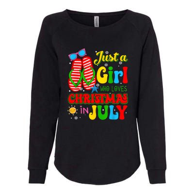 Hello Summer Just A Girl Who Loves Christmas In July Gift Womens California Wash Sweatshirt