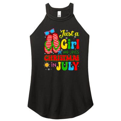 Hello Summer Just A Girl Who Loves Christmas In July Gift Women's Perfect Tri Rocker Tank