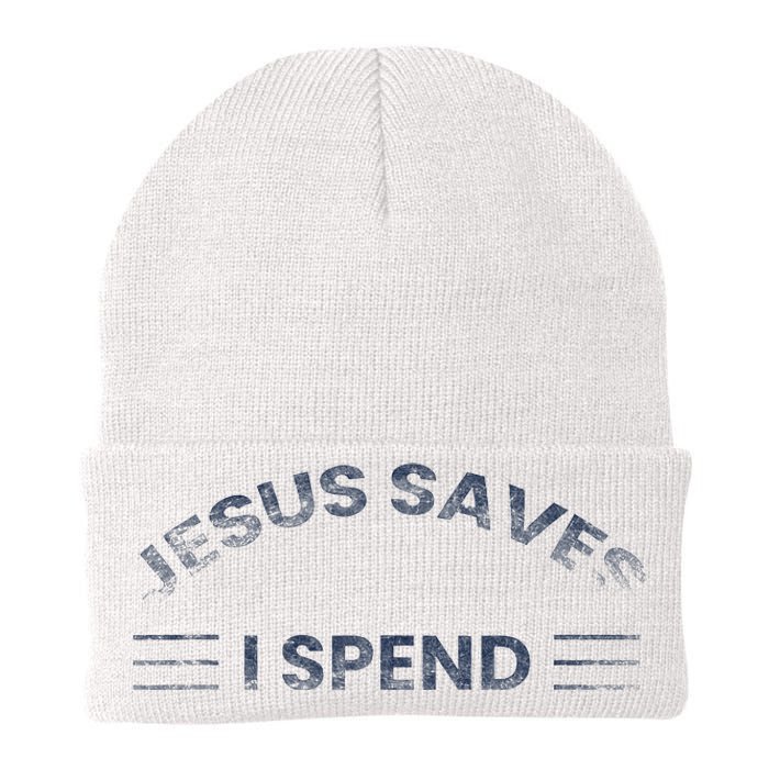 Hilarious & Sarcastic Jesus Saves I Spend Knit Cap Winter Beanie