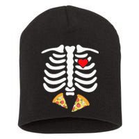 Halloween Skeleton Junk Food Belly Pizza Short Acrylic Beanie