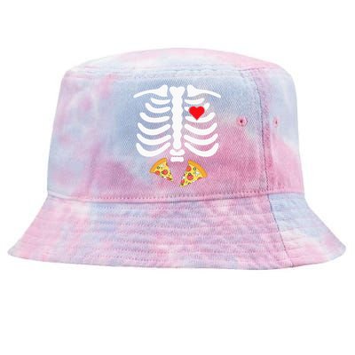 Halloween Skeleton Junk Food Belly Pizza Tie-Dyed Bucket Hat