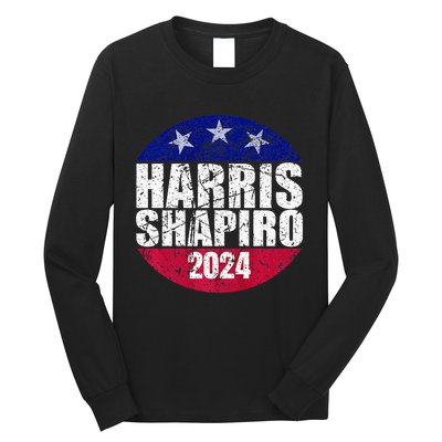 Harris Shapiro Kamala For President Shapiro For Vp Vote 2024 Premium Long Sleeve Shirt