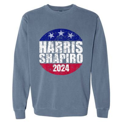 Harris Shapiro Kamala For President Shapiro For Vp Vote 2024 Premium Garment-Dyed Sweatshirt