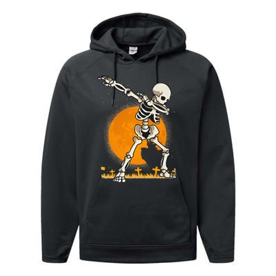 Halloween Shirts Kids Girl Dabbing Skeleton Costume Performance Fleece Hoodie