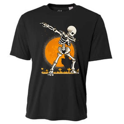 Halloween Shirts Kids Girl Dabbing Skeleton Costume Cooling Performance Crew T-Shirt