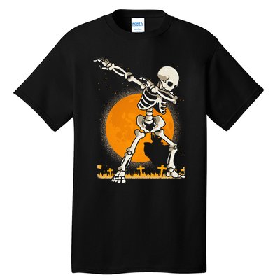 Halloween Shirts Kids Girl Dabbing Skeleton Costume Tall T-Shirt