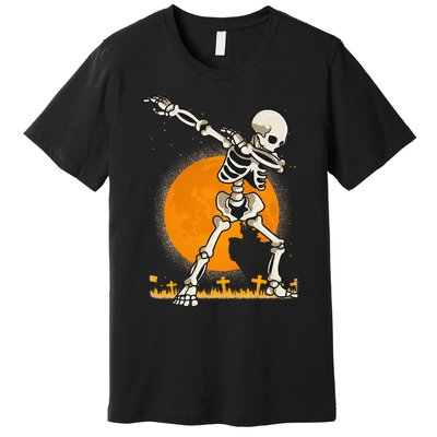 Halloween Shirts Kids Girl Dabbing Skeleton Costume Premium T-Shirt