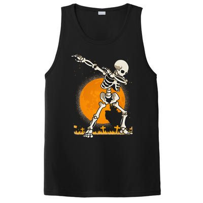 Halloween Shirts Kids Girl Dabbing Skeleton Costume PosiCharge Competitor Tank