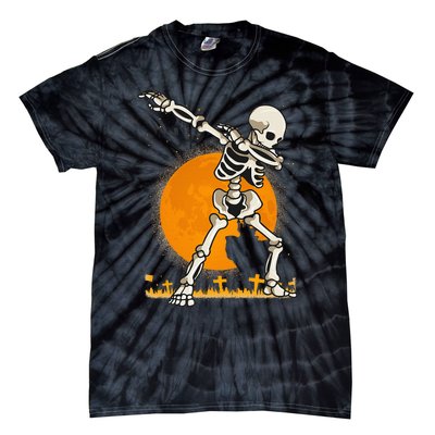 Halloween Shirts Kids Girl Dabbing Skeleton Costume Tie-Dye T-Shirt