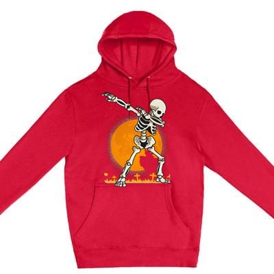 Halloween Shirts Kids Girl Dabbing Skeleton Costume Premium Pullover Hoodie