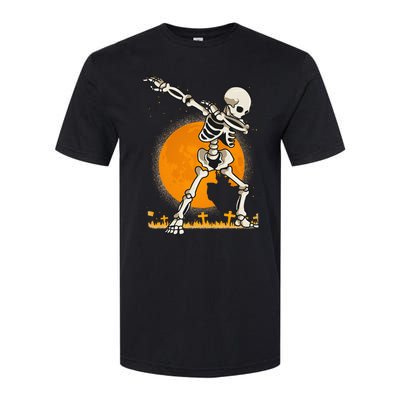 Halloween Shirts Kids Girl Dabbing Skeleton Costume Softstyle CVC T-Shirt