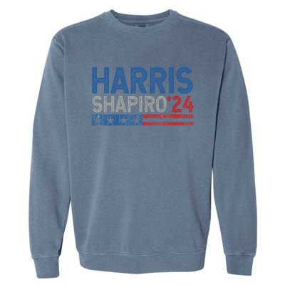 Harris Shapiro2024 Kamala Harris Josh Shapiro 24 Garment-Dyed Sweatshirt