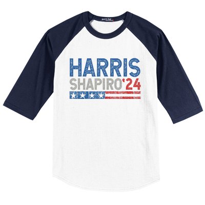 Harris Shapiro2024 Kamala Harris Josh Shapiro 24 Baseball Sleeve Shirt