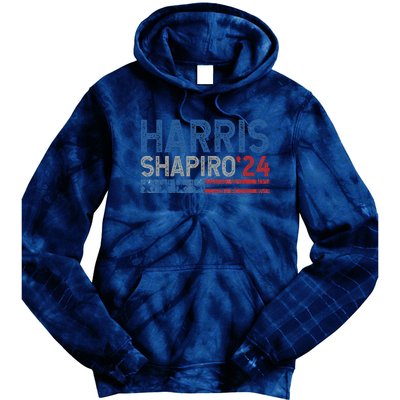 Harris Shapiro2024 Kamala Harris Josh Shapiro 24 Tie Dye Hoodie