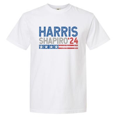 Harris Shapiro2024 Kamala Harris Josh Shapiro 24 Garment-Dyed Heavyweight T-Shirt