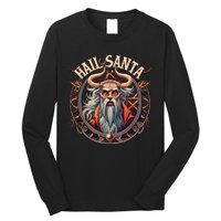 Hail Santa Krampus Gothic Christmas Long Sleeve Shirt