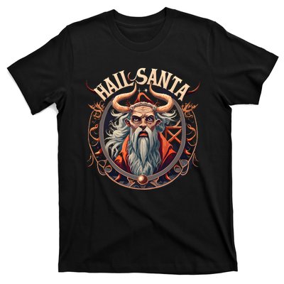 Hail Santa Krampus Gothic Christmas T-Shirt