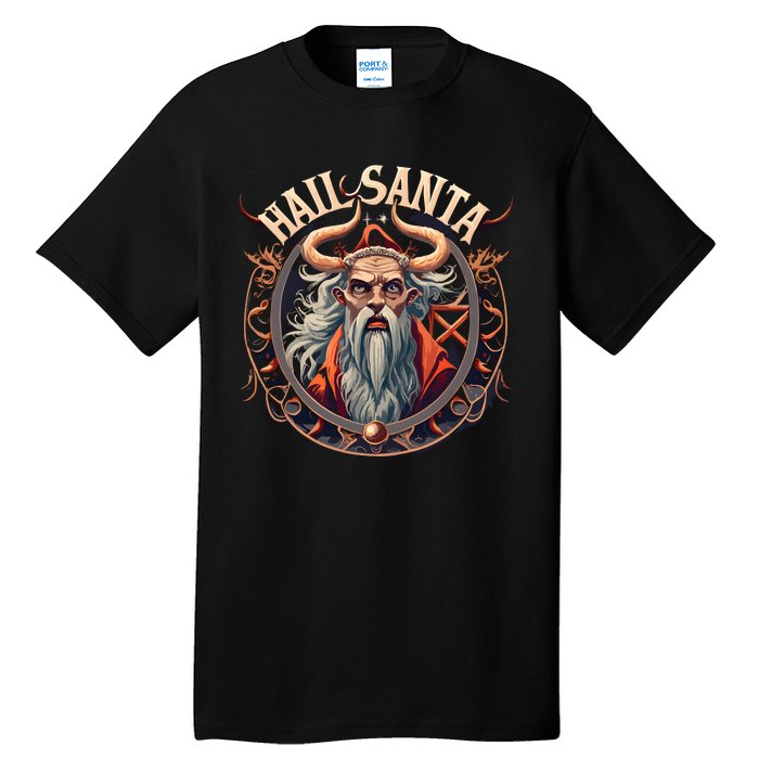 Hail Santa Krampus Gothic Christmas Tall T-Shirt