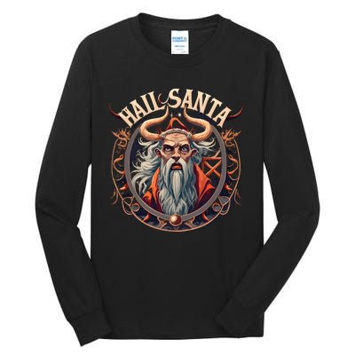 Hail Santa Krampus Gothic Christmas Tall Long Sleeve T-Shirt