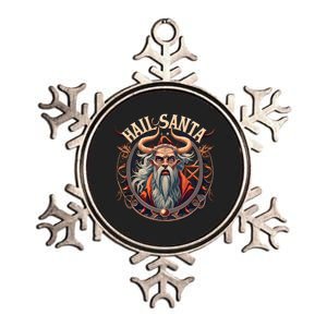 Hail Santa Krampus Gothic Christmas Metallic Star Ornament