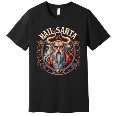 Hail Santa Krampus Gothic Christmas Premium T-Shirt