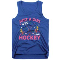 Hockey Sports Lover Just A Who Loves Hockey Funny Gift Tank Top