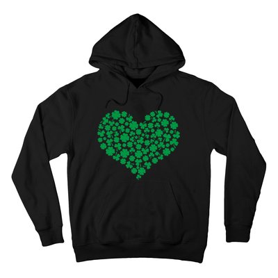 Heart Shamrock Lucky St Patricks Day Hoodie