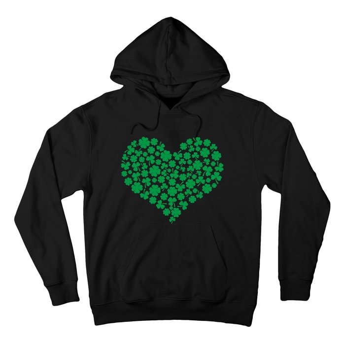 Heart Shamrock Lucky St Patricks Day Hoodie