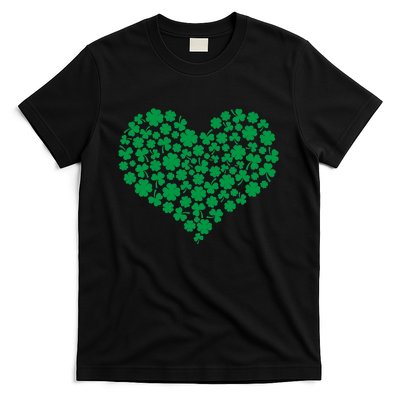 Heart Shamrock Lucky St Patricks Day T-Shirt