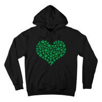 Heart Shamrock Lucky St Patricks Day Tall Hoodie