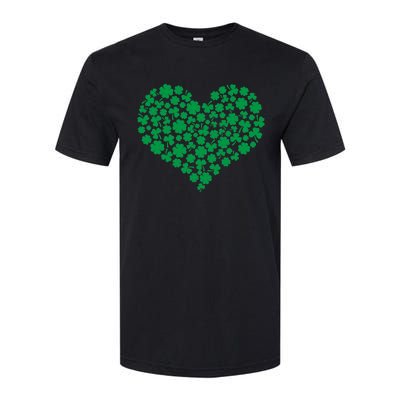 Heart Shamrock Lucky St Patricks Day Softstyle CVC T-Shirt