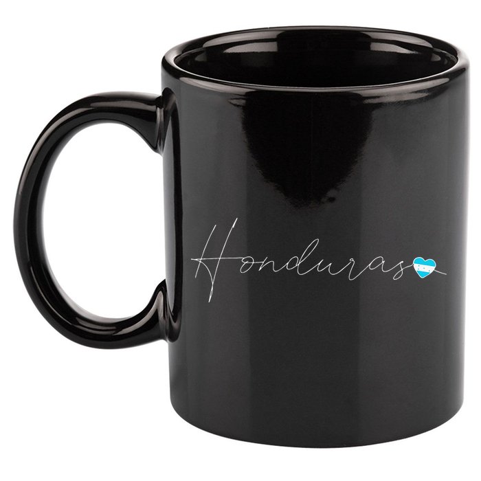 Honduras Simple Love Honduran Flag Heart On Honduras 11oz C Handle Ceramic Mug