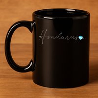 Honduras Simple Love Honduran Flag Heart On Honduras 11oz C Handle Ceramic Mug