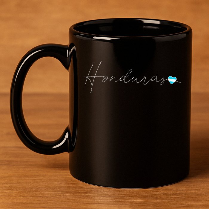 Honduras Simple Love Honduran Flag Heart On Honduras 11oz C Handle Ceramic Mug