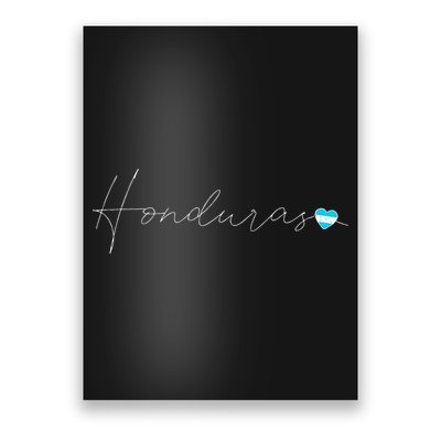 Honduras Simple Love Honduran Flag Heart On Honduras Poster